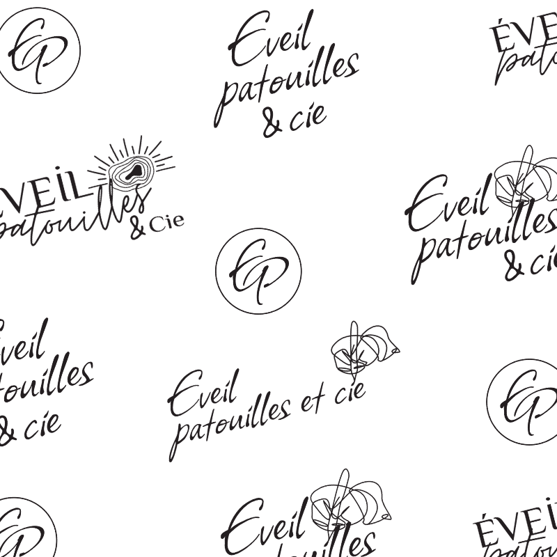 identité visuelle Eveil Patouilles et cie ©kmscommunication identité visuelle Eveil Patouilles et cie